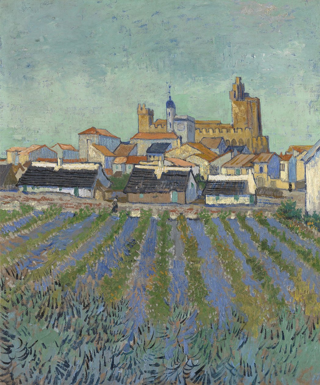 Vista de Saintes-Maries-de-la-Mer de Vincent van Gogh