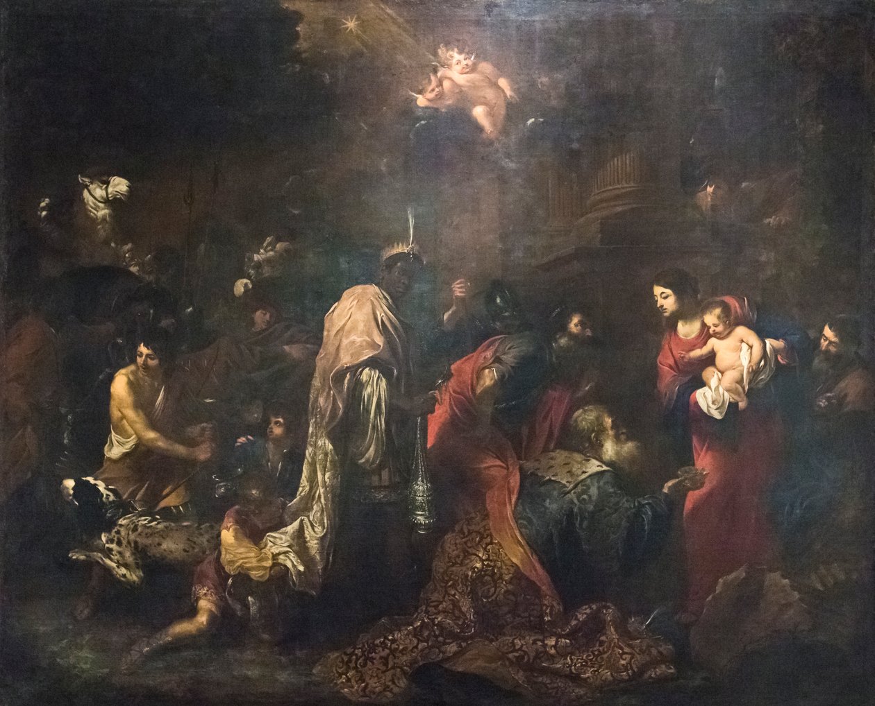 La Adoración de los Reyes Magos (óleo sobre lienzo) de Vincent Malo
