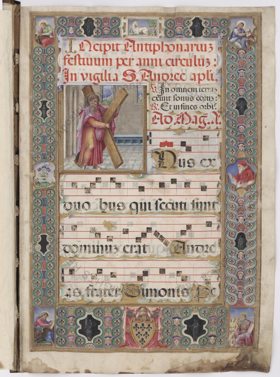 Antifonario de la Capilla Sixtina, Propio de los Santos, San Andrés de Vincent Raymond