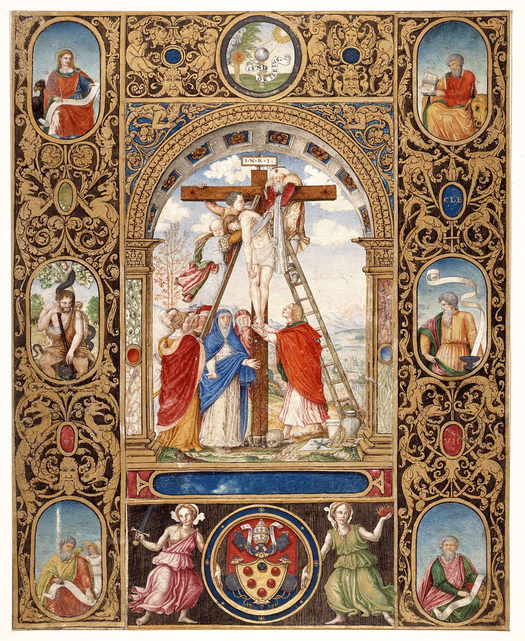 Marlay Cutting IT.34: La deposición de la cruz y fragmentos de borde de un misal del Papa Clemente VII, después de 1523 de Vincent Raymond