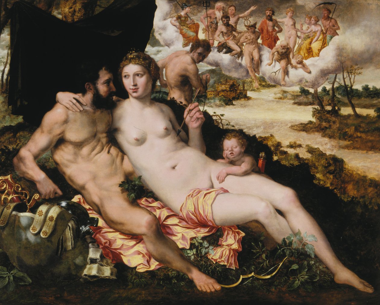 Marte y Venus, mediados del siglo XVI de Vincent Sellaer
