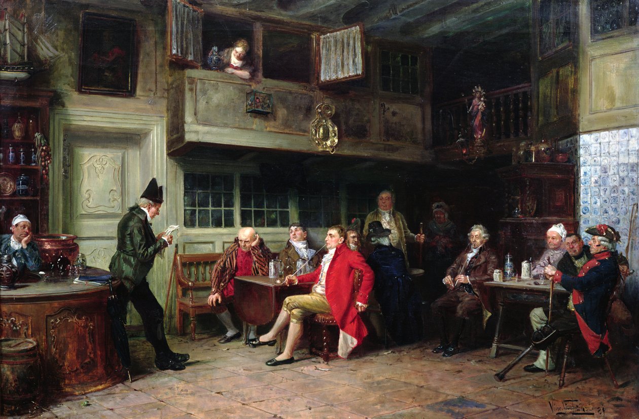 Pub interior con multitudes de Vincent Stoltenberg Lerche