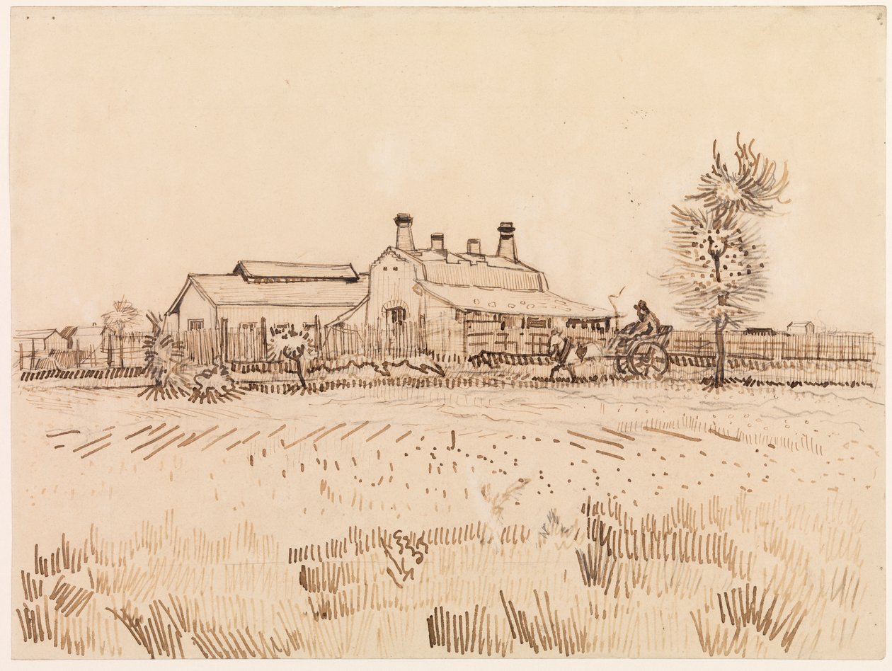 Una fábrica de azulejos, 1888 de Vincent van Gogh