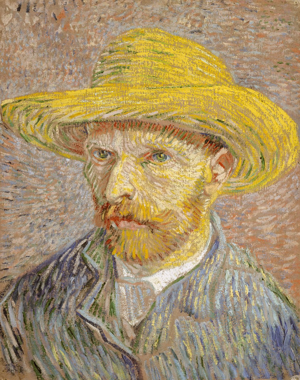 Autorretrato con sombrero de paja de Vincent van Gogh