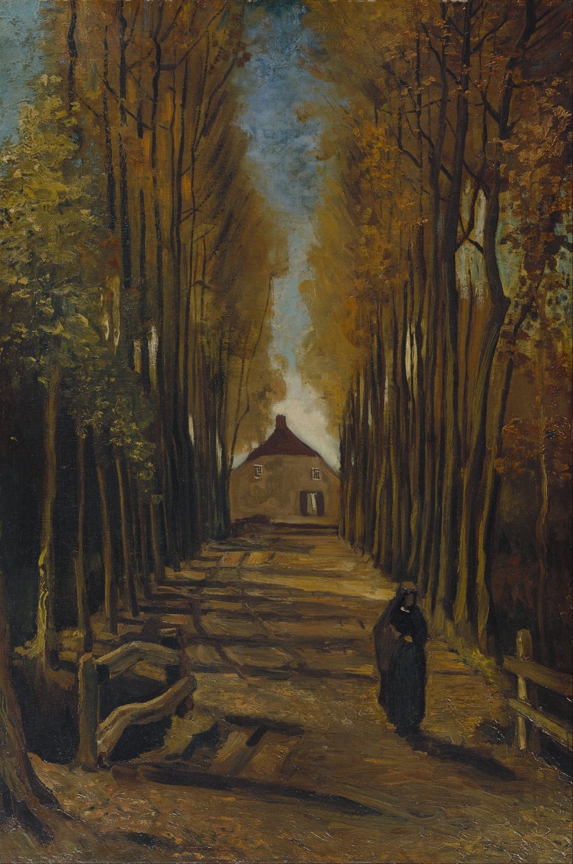 Avenida de álamos en otoño de Vincent van Gogh