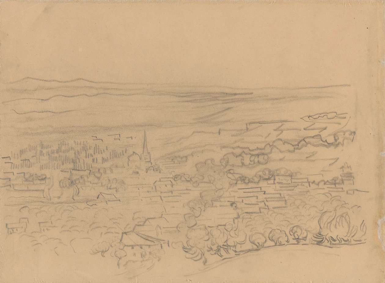 Vista aérea del pueblo de Vincent van Gogh