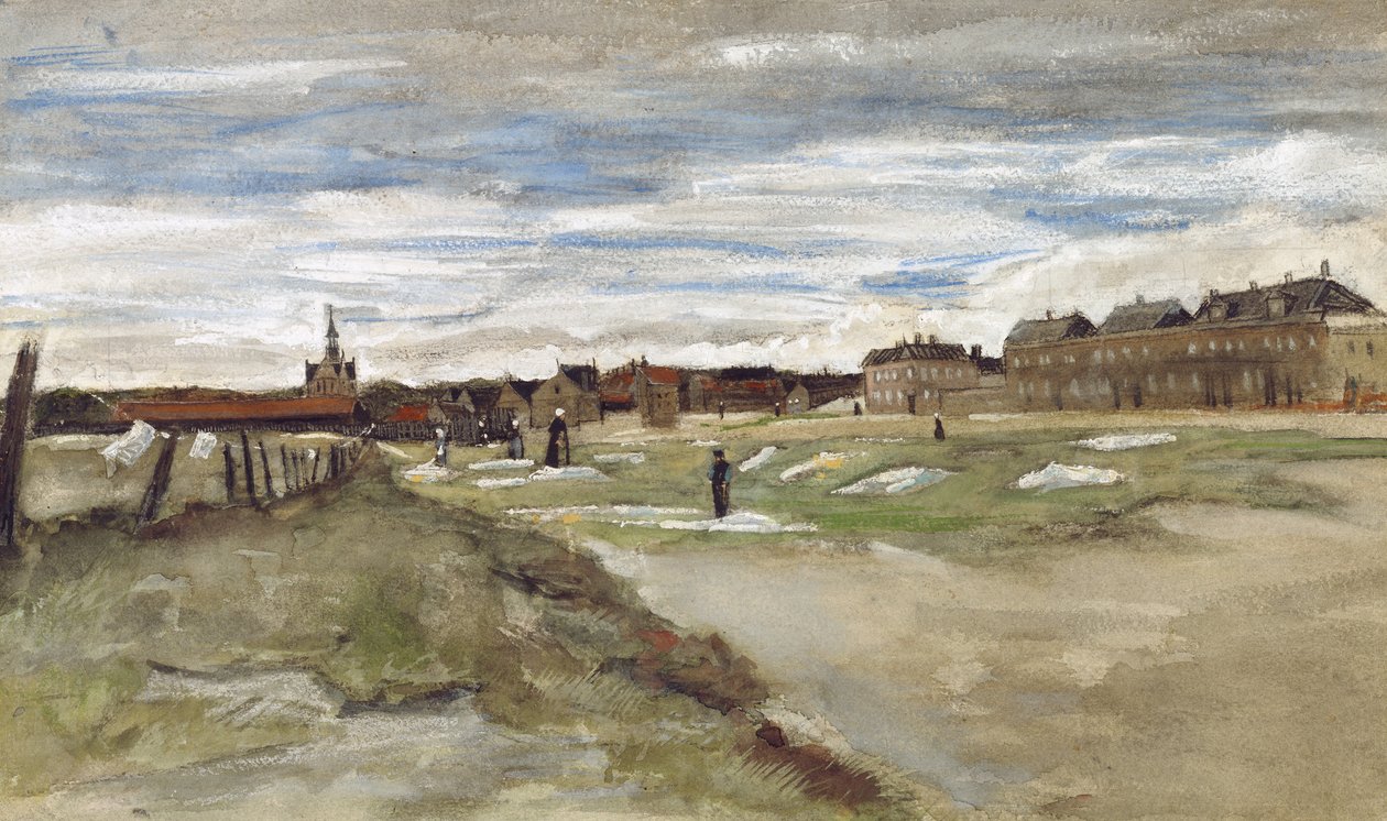 "Blanchisserie à Scheveningen" Blanquería en Scheveningen (anverso); "Femme de Scheveningen" Mujer de Scheveningen (reverso) de Vincent van Gogh