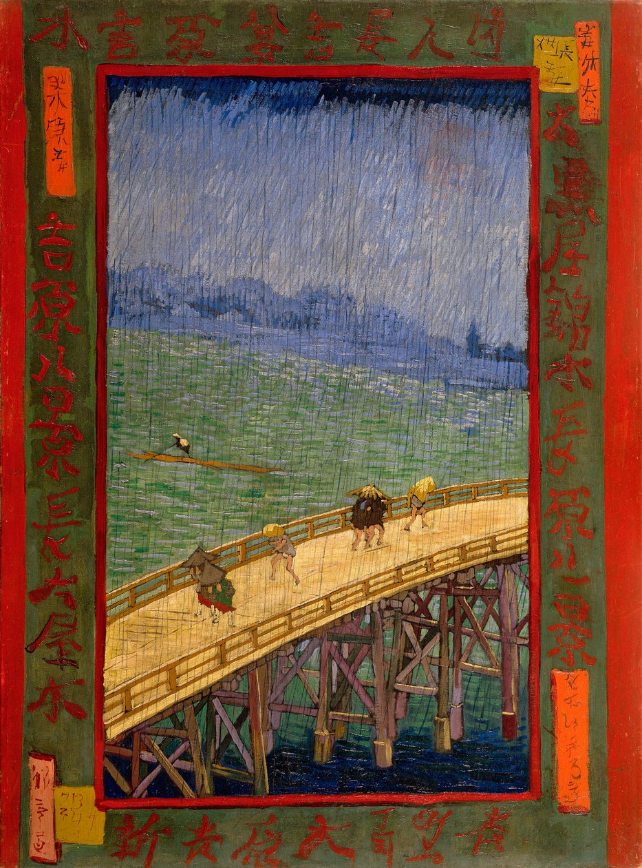 Puente en la lluvia de Vincent van Gogh