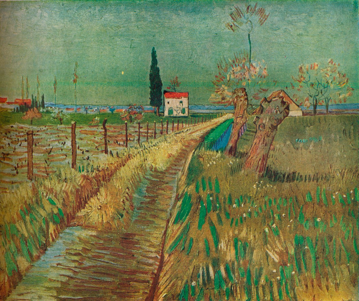 Cabaña entre campos, c1890 de Vincent van Gogh