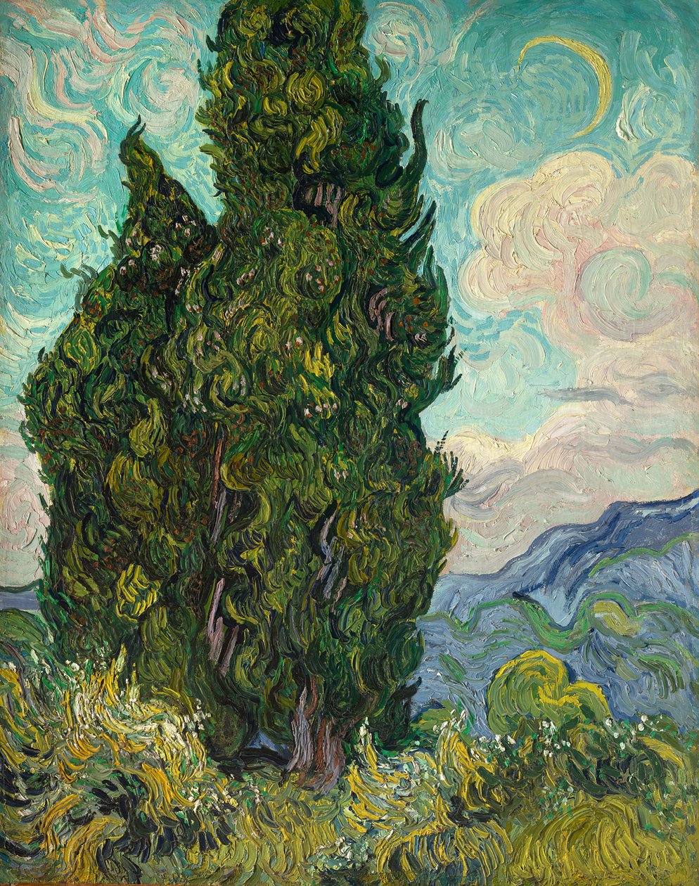 Cipreses, 1889 de Vincent van Gogh