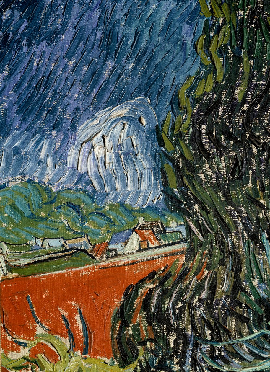 El jardín del Doctor Gachet en Auvers sur Oise (detalle). Pintura de Vincent van Gogh (1853-1890) 1890 de Vincent van Gogh