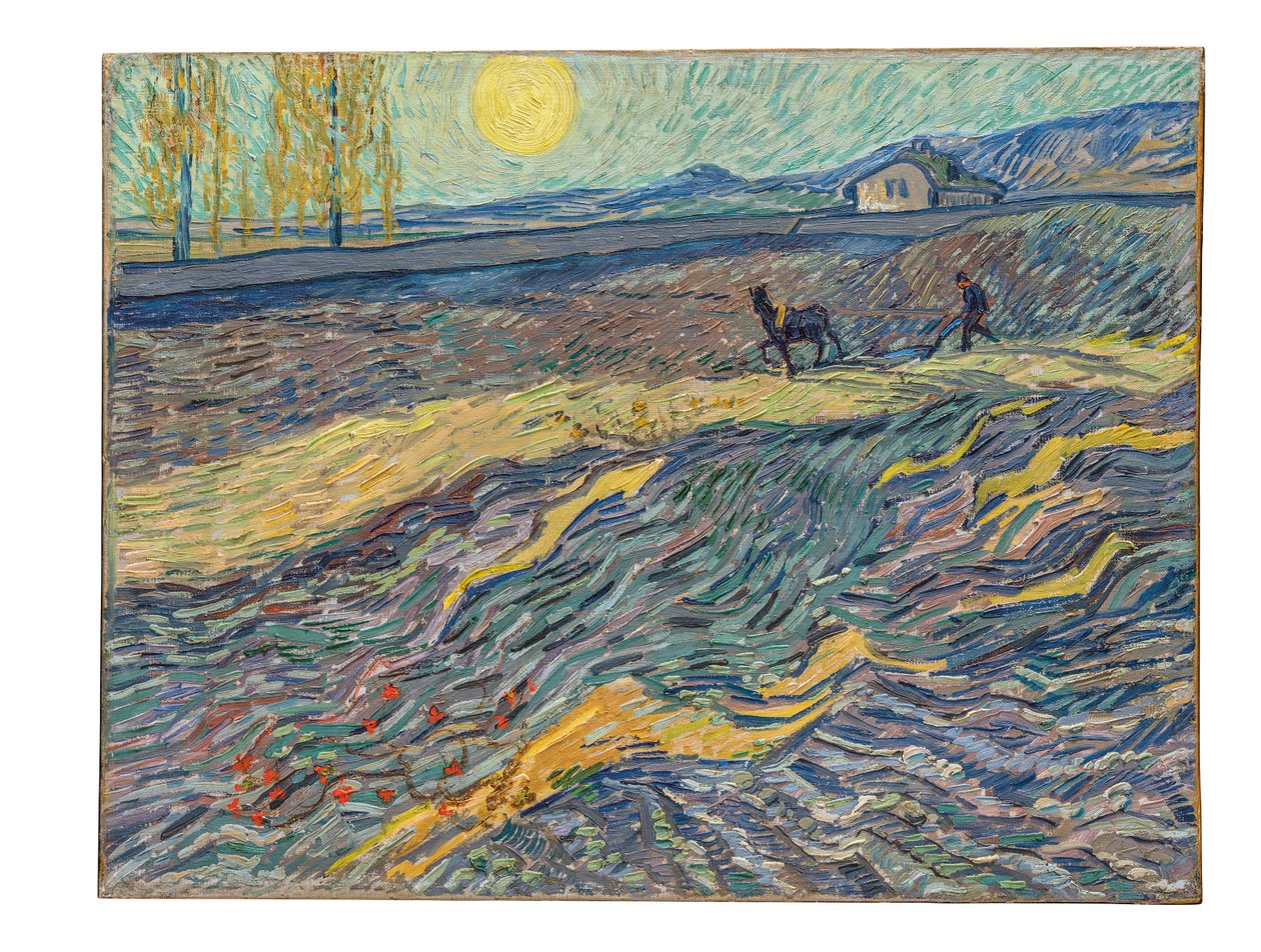 Campesino en un campo, 1889 de Vincent van Gogh