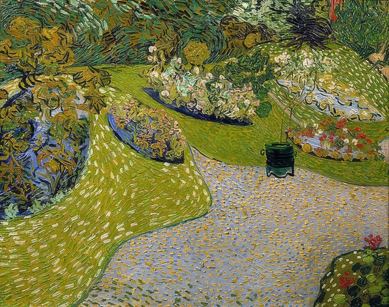 Jardín en Auvers de Vincent van Gogh