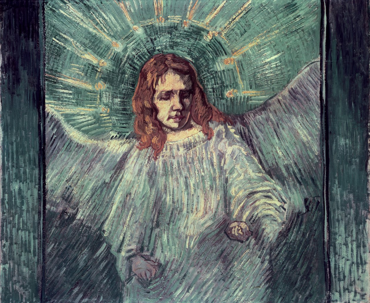 Cabeza de un ángel, después de Rembrandt, 1889 de Vincent van Gogh