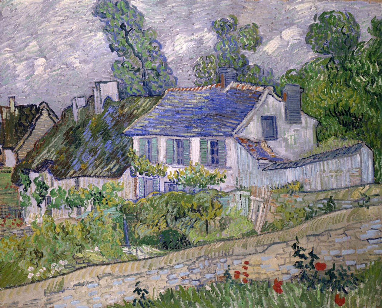 Casas en Auvers de Vincent van Gogh