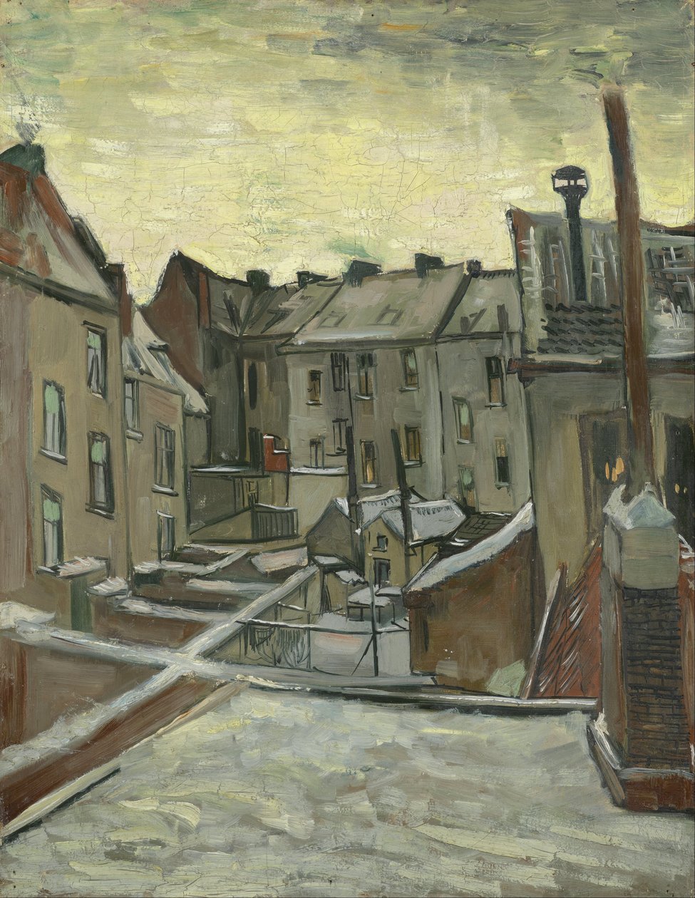 Casas vistas desde atrás de Vincent van Gogh