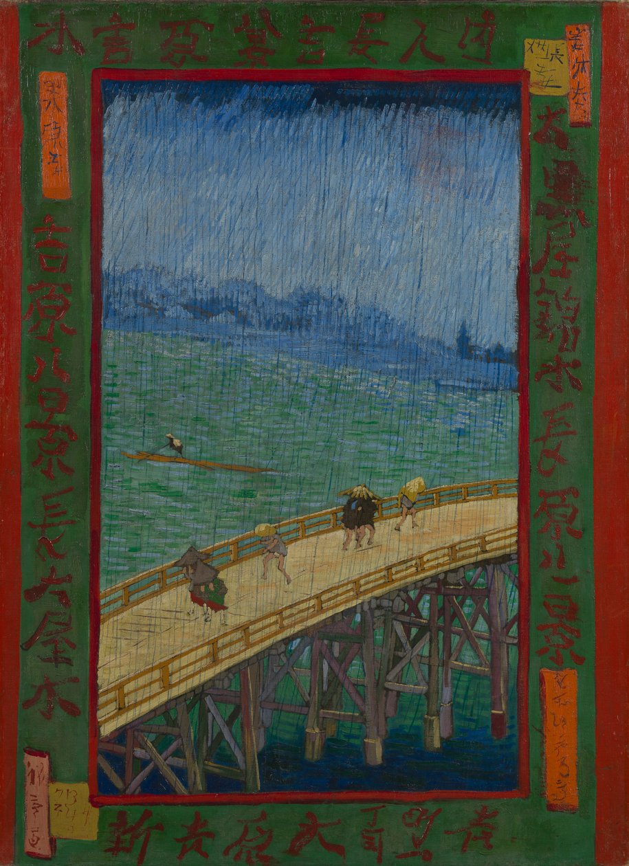 Japonaiserie: El puente en la lluvia (después de Hiroshige), París de Vincent van Gogh