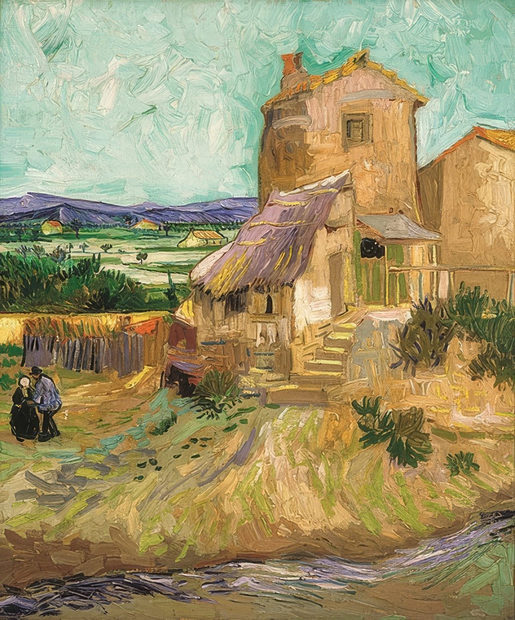 La casa de La Crau (El viejo molino), 1888 de Vincent van Gogh