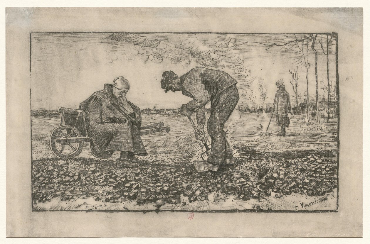 [El trabajo en el campo] de Vincent van Gogh