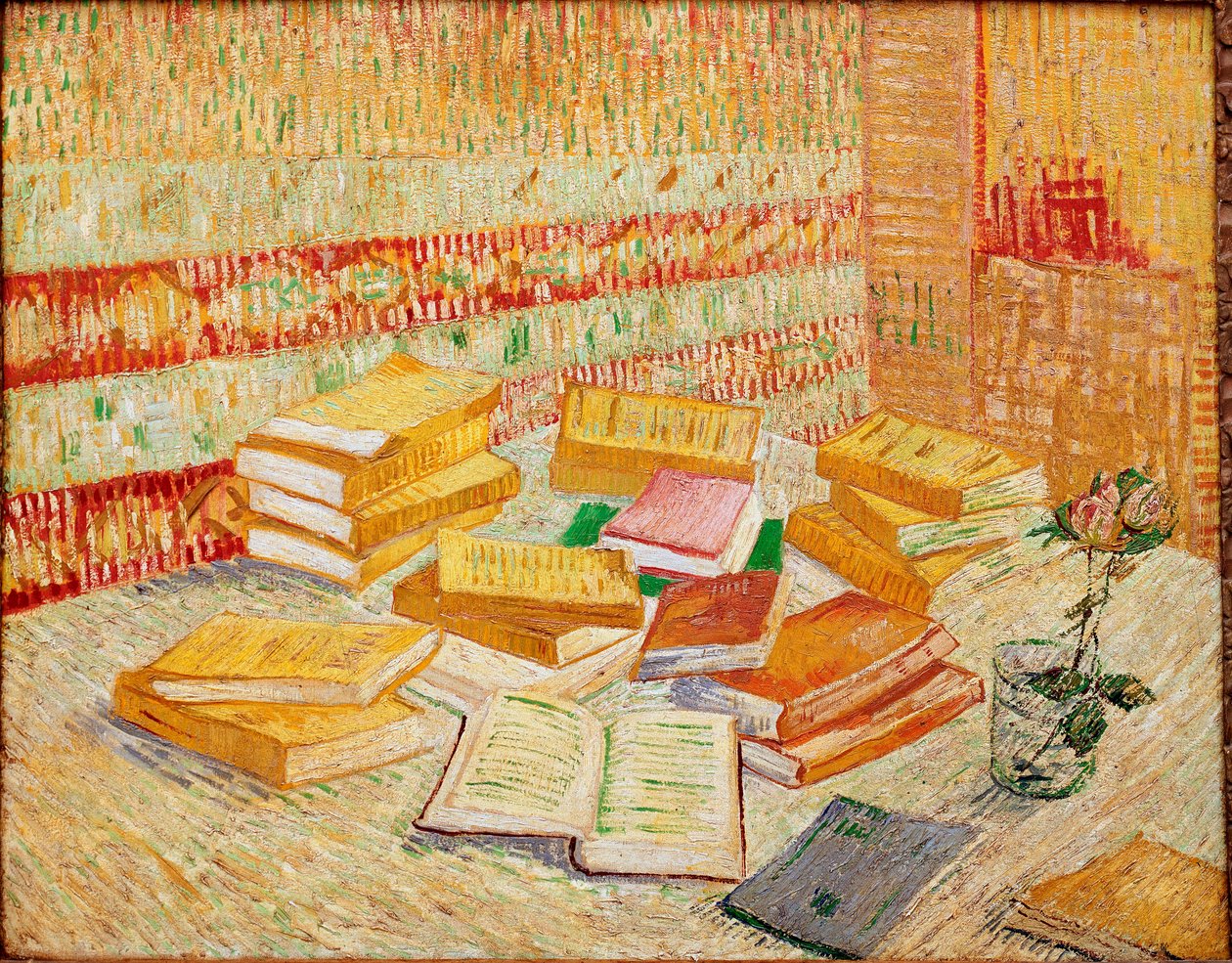 Los libros amarillos o romances parisinos. Pintura de Vincent Van Gogh (1853-1890) 1887 de Vincent van Gogh