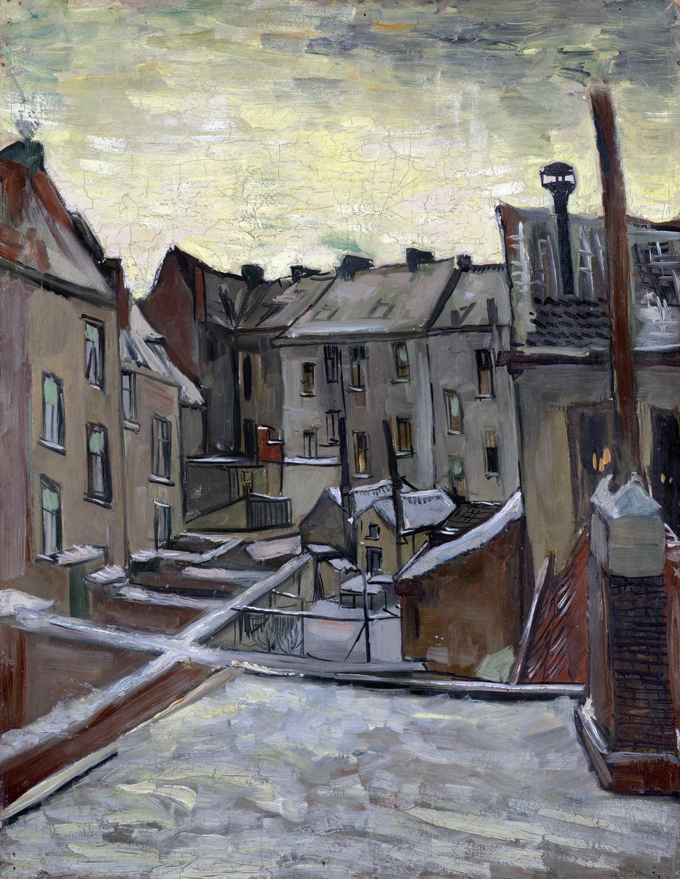 ""Houses seen from the back"" (Casas vistas desde atrás) Pintura de Vincent van Gogh (1853-1890) 1885 Dim 44x33,5 cm Museo Van Gogh, Amsterdam de Vincent van Gogh