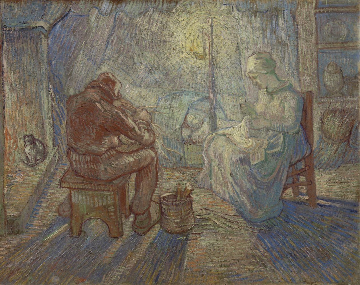 Noche (según Millet) de Vincent van Gogh