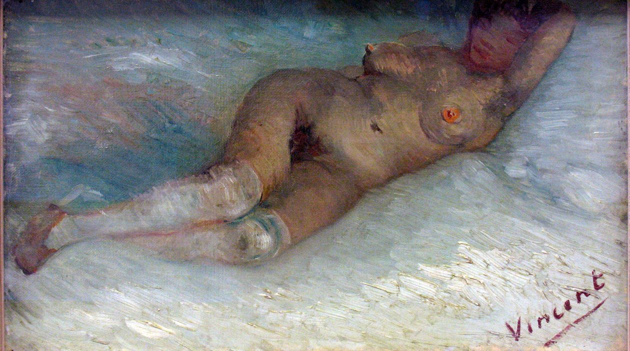 ""Nu couche"" (desnudo recostado) Pintura de Vincent van Gogh (1853-1890) 1887 Museo kroller-muller Otterlo, Pays-Bas de Vincent van Gogh