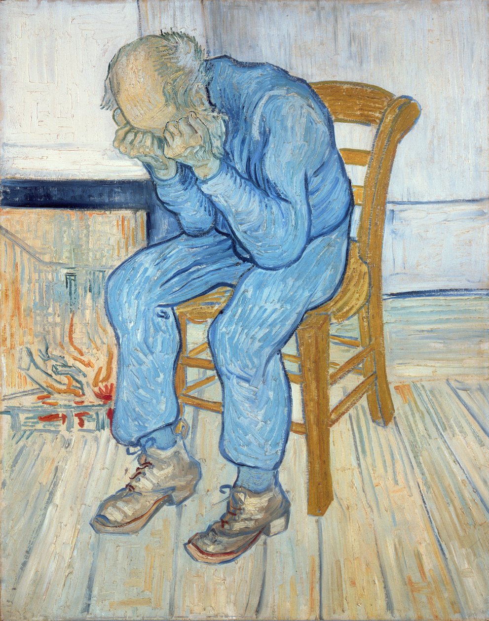 Viejo en tristeza (En el umbral de la eternidad) 1890 de Vincent van Gogh