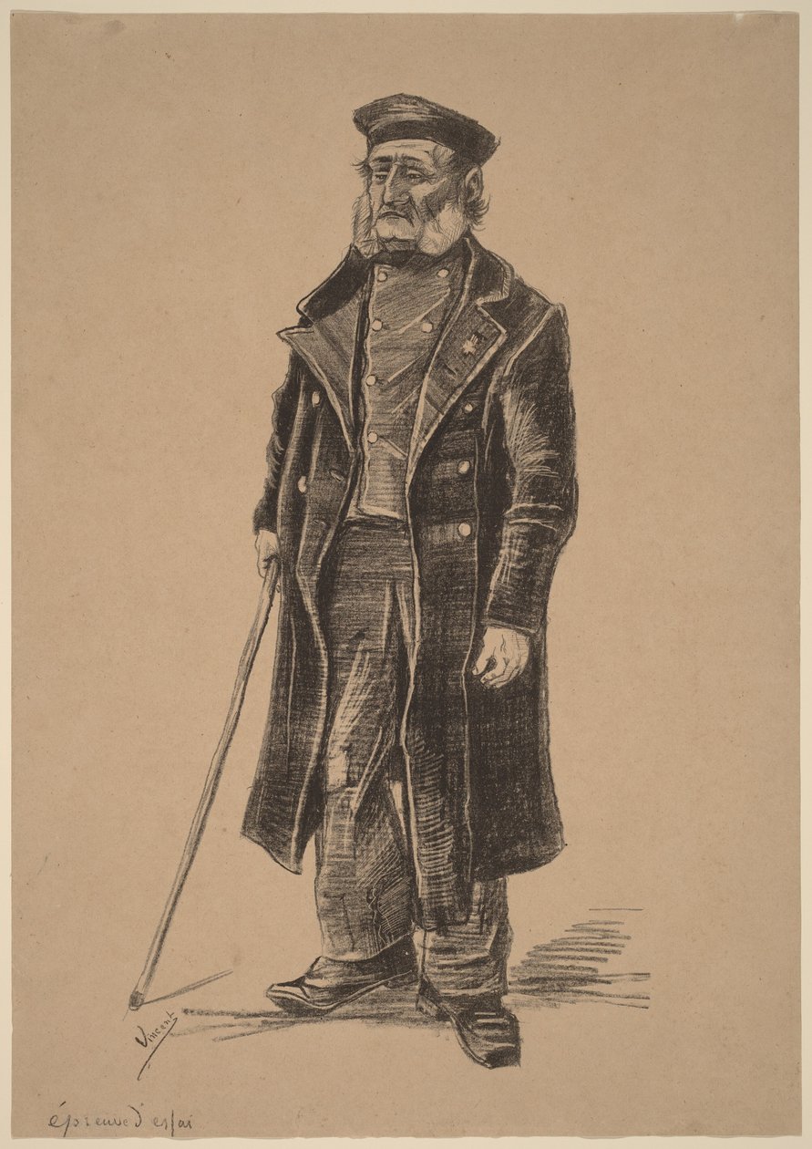 Hombre huérfano, de pie de Vincent van Gogh