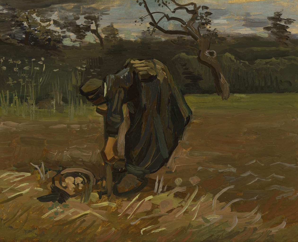 Campesina cavando patatas de Vincent van Gogh