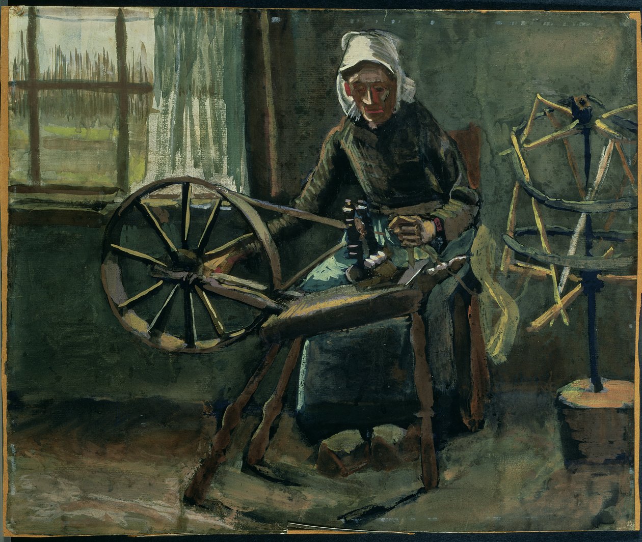 Campesina enrollando bobinas de Vincent van Gogh