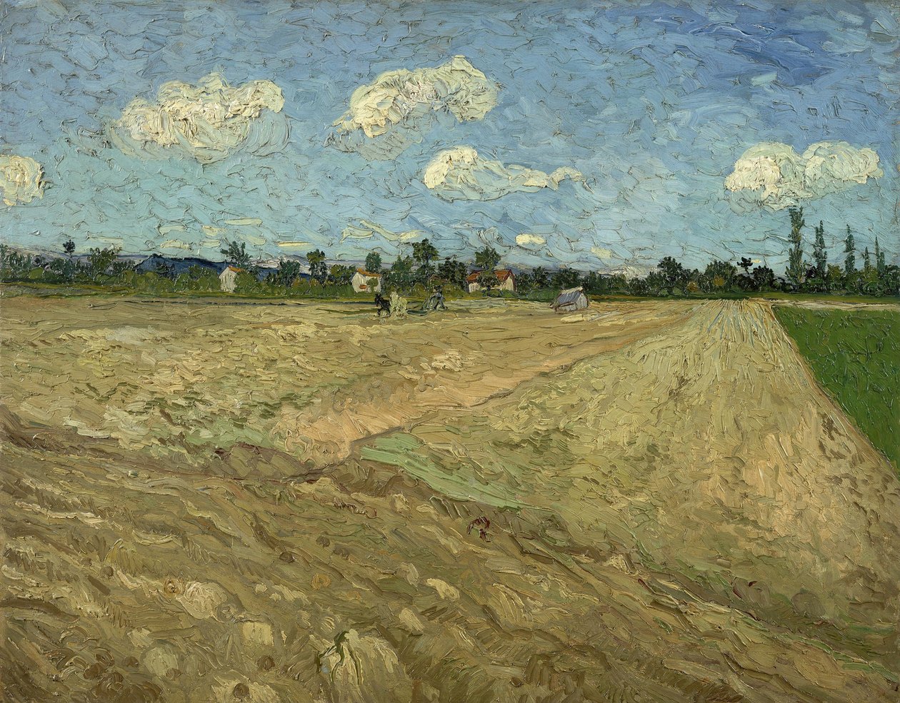 Campos arados («Los surcos») de Vincent van Gogh