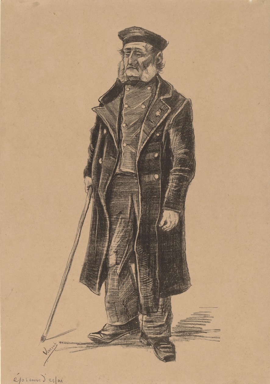 Habitantes del asilo, de pie, 1882 de Vincent van Gogh