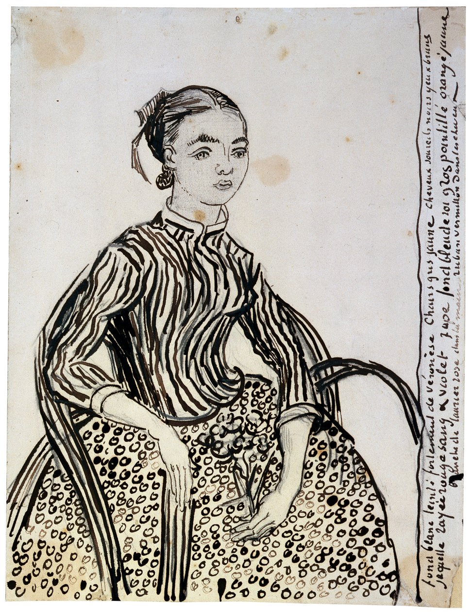 Retrato de una joven dama La Mousmé, 1888 de Vincent van Gogh