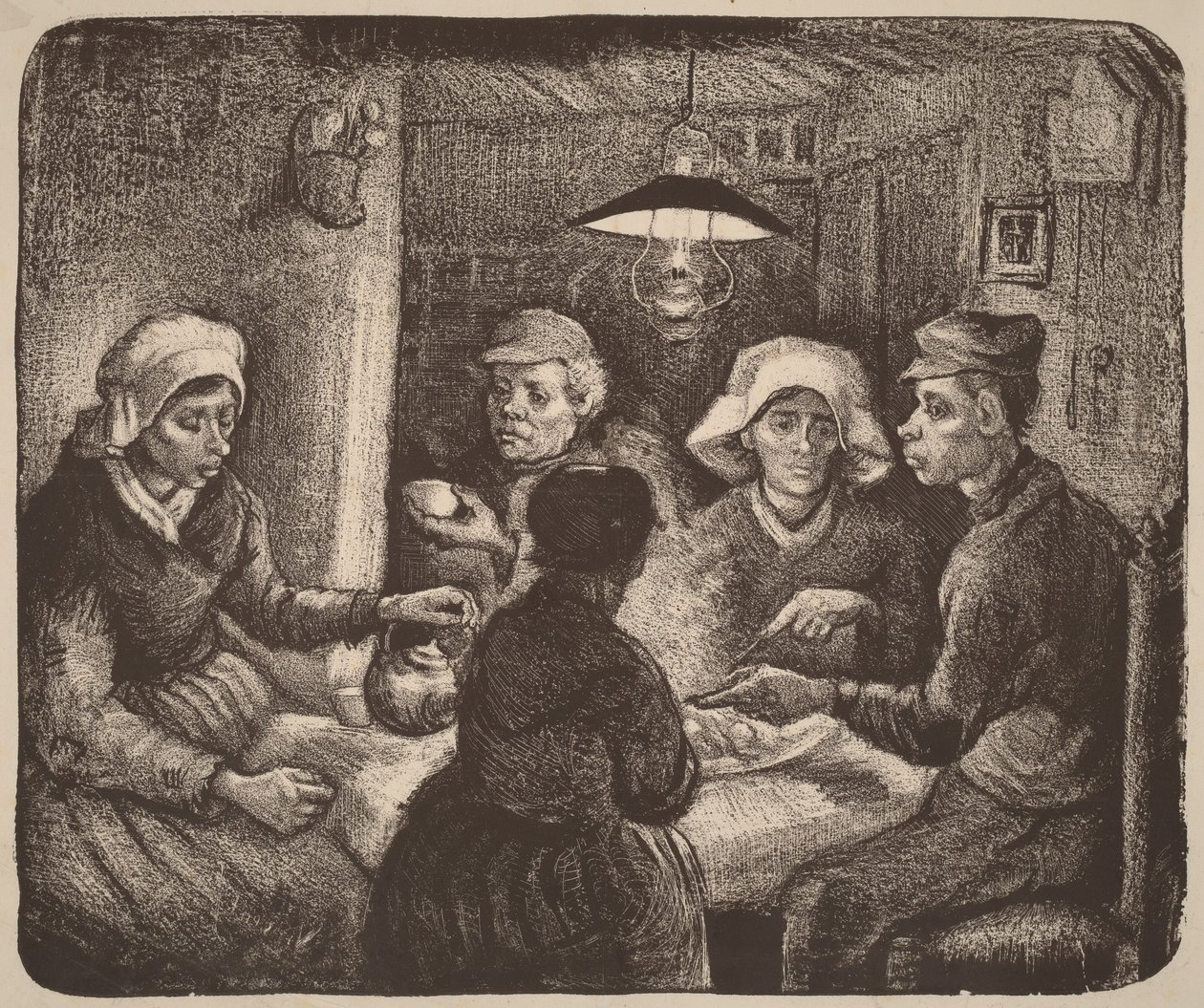 Los comedores de patatas de Vincent van Gogh