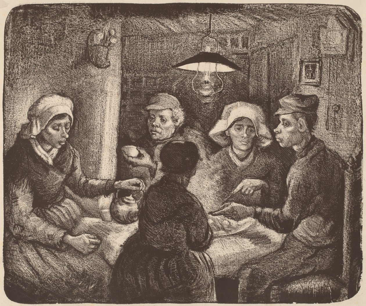 Los comedores de patatas de Vincent van Gogh
