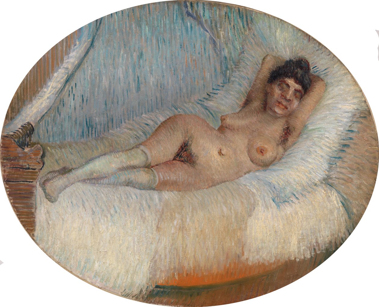 Desnudo reclinado (Mujer desnuda tendida en una cama) de Vincent van Gogh