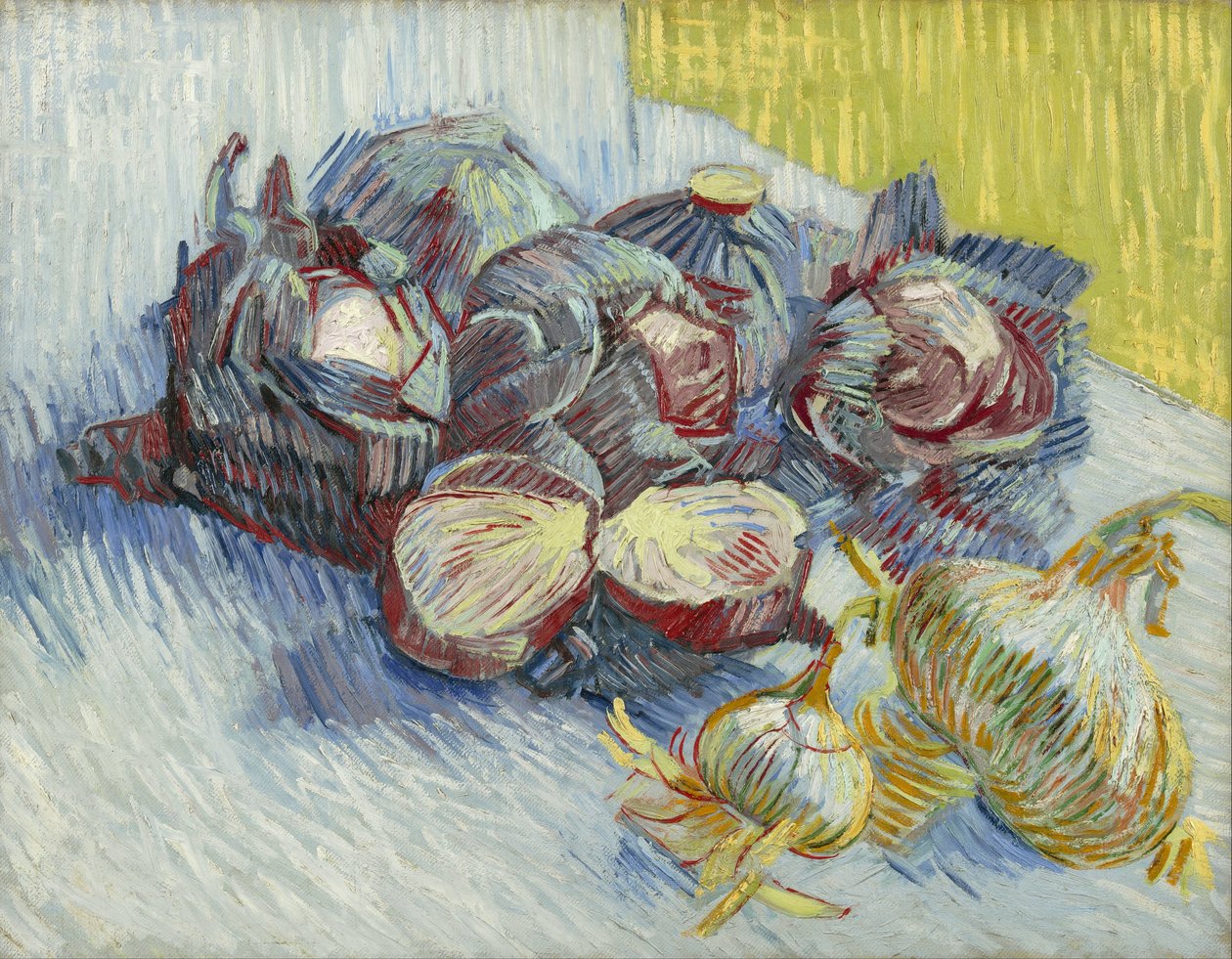 Col lombarda y cebollas de Vincent van Gogh