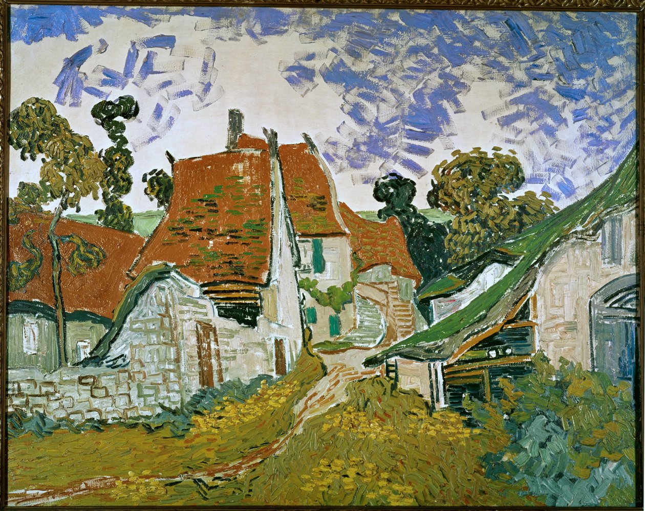Rue a Auvers (óleo sobre lienzo) de Vincent van Gogh