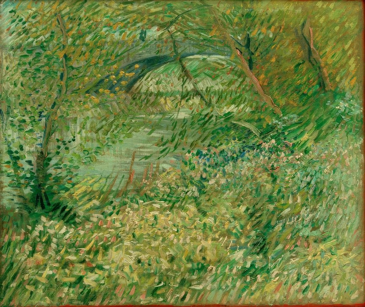 Ribera del Sena en primavera en el Pont de Clichy de Vincent van Gogh