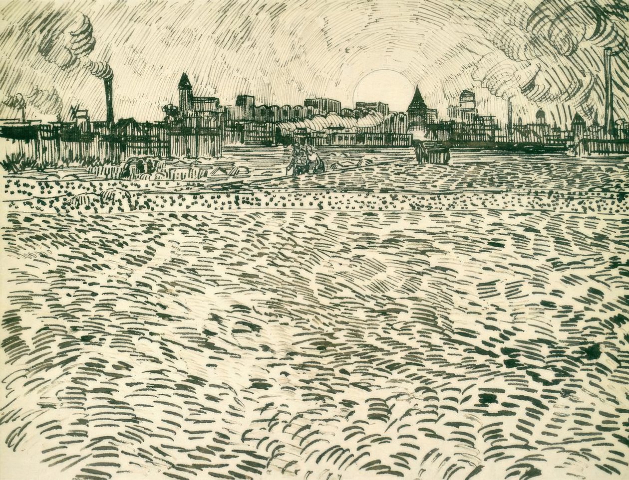 Tarde de verano en Arles de Vincent van Gogh
