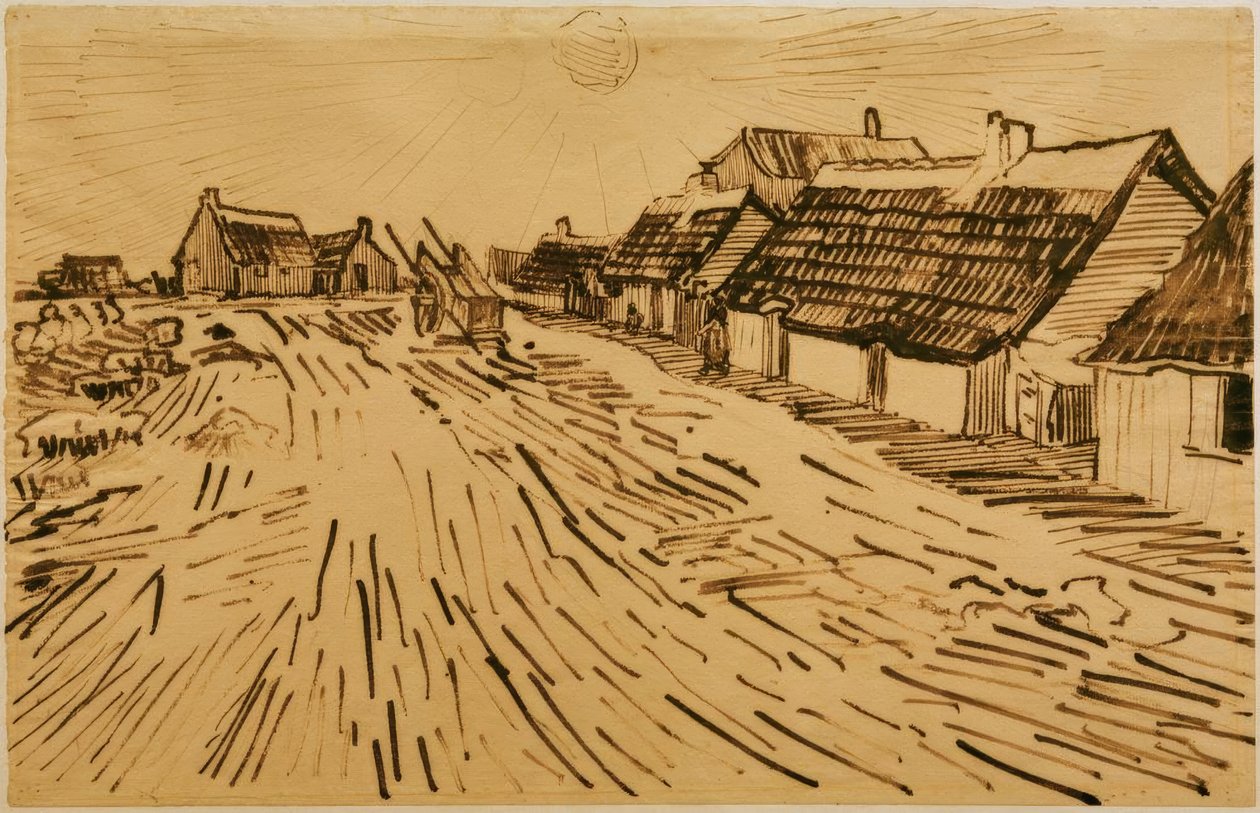 Casas soleadas en Les Saintes-Maries-de-la-Mer de Vincent van Gogh