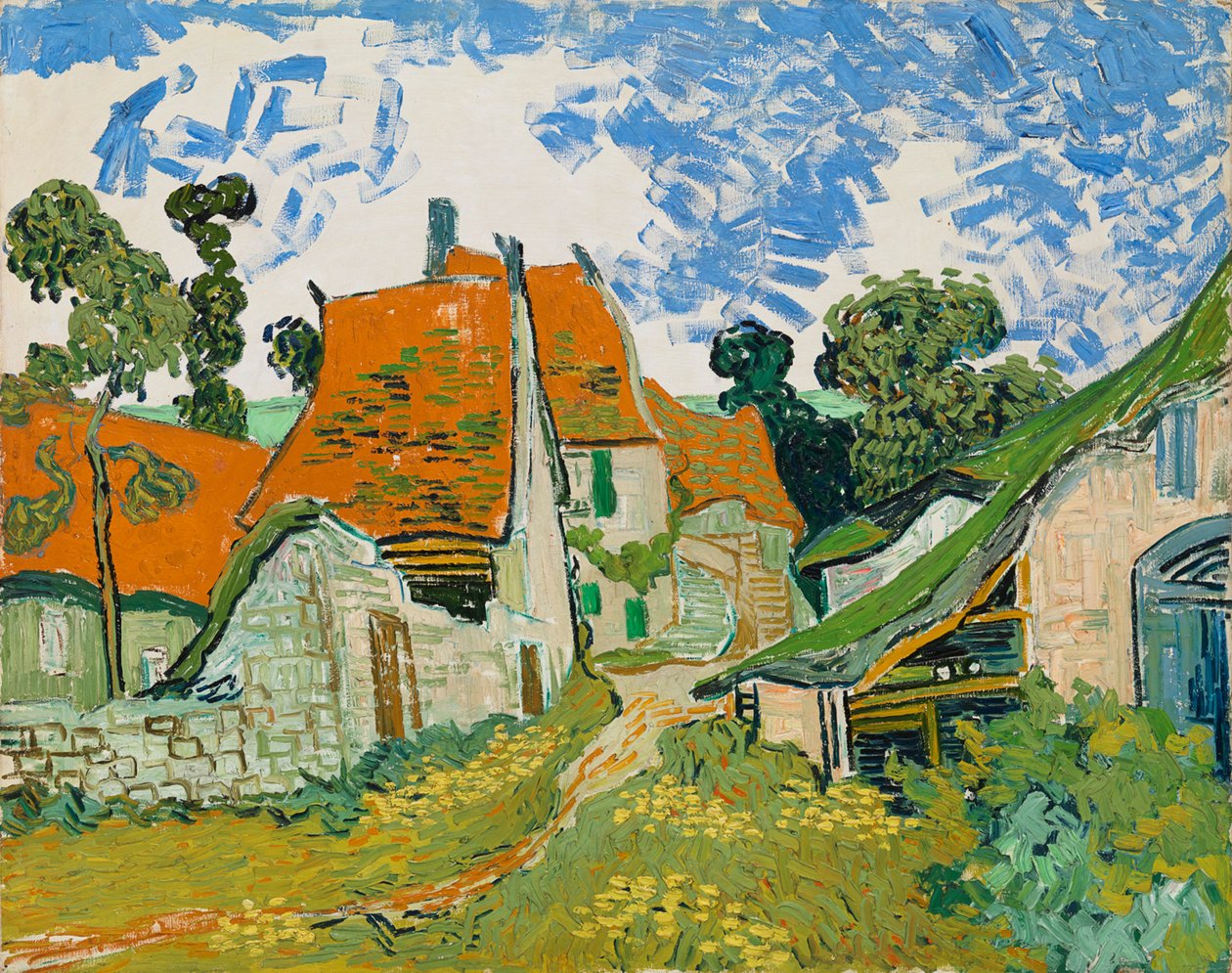 Calle en Auvers-sur-Oise de Vincent van Gogh