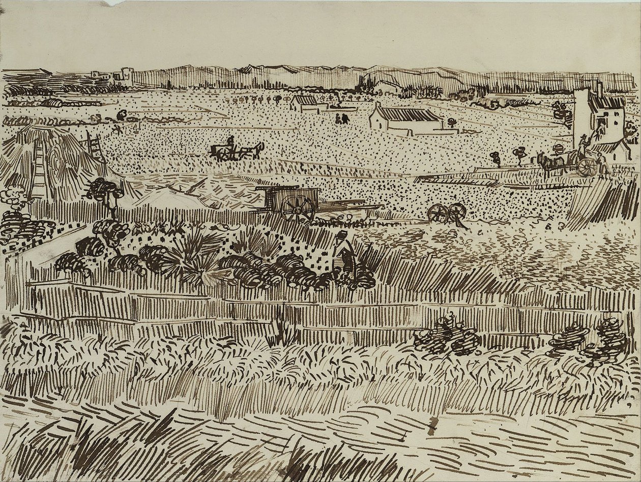 La Cosecha en Provenza para Émile Bernard, 1888 de Vincent van Gogh
