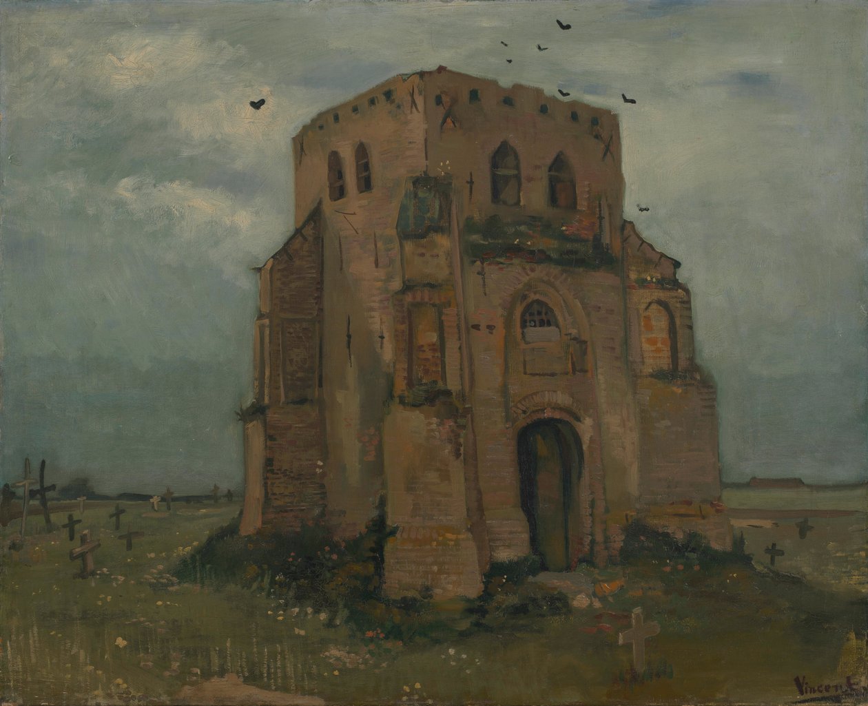 La vieja torre de la iglesia en Nuenen de Vincent van Gogh
