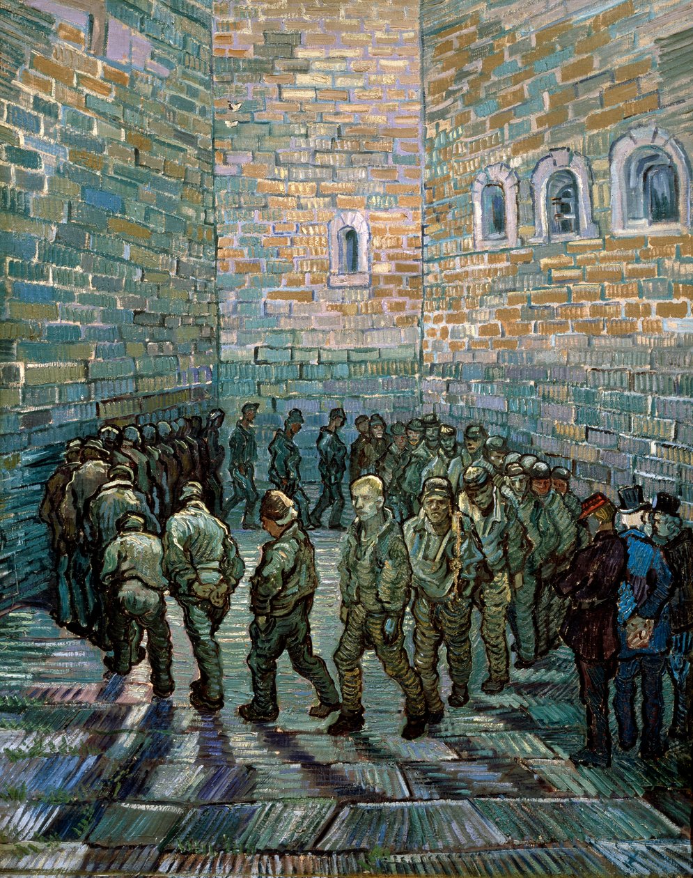 El patio de la prisión, 1890 de Vincent van Gogh