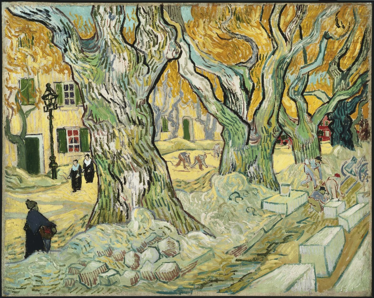 Los reparadores de carreteras de Vincent van Gogh
