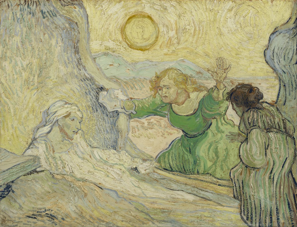 La resurrección de Lázaro según Rembrandt de Vincent van Gogh