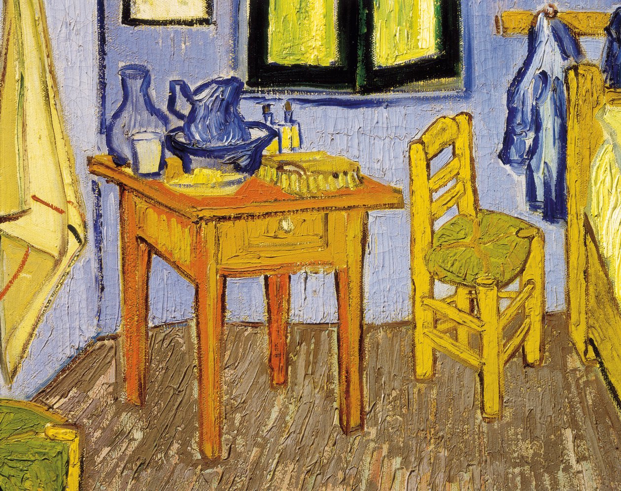 La habitación de Vincent Van Gogh en Arles (detalle) 1889 de Vincent van Gogh