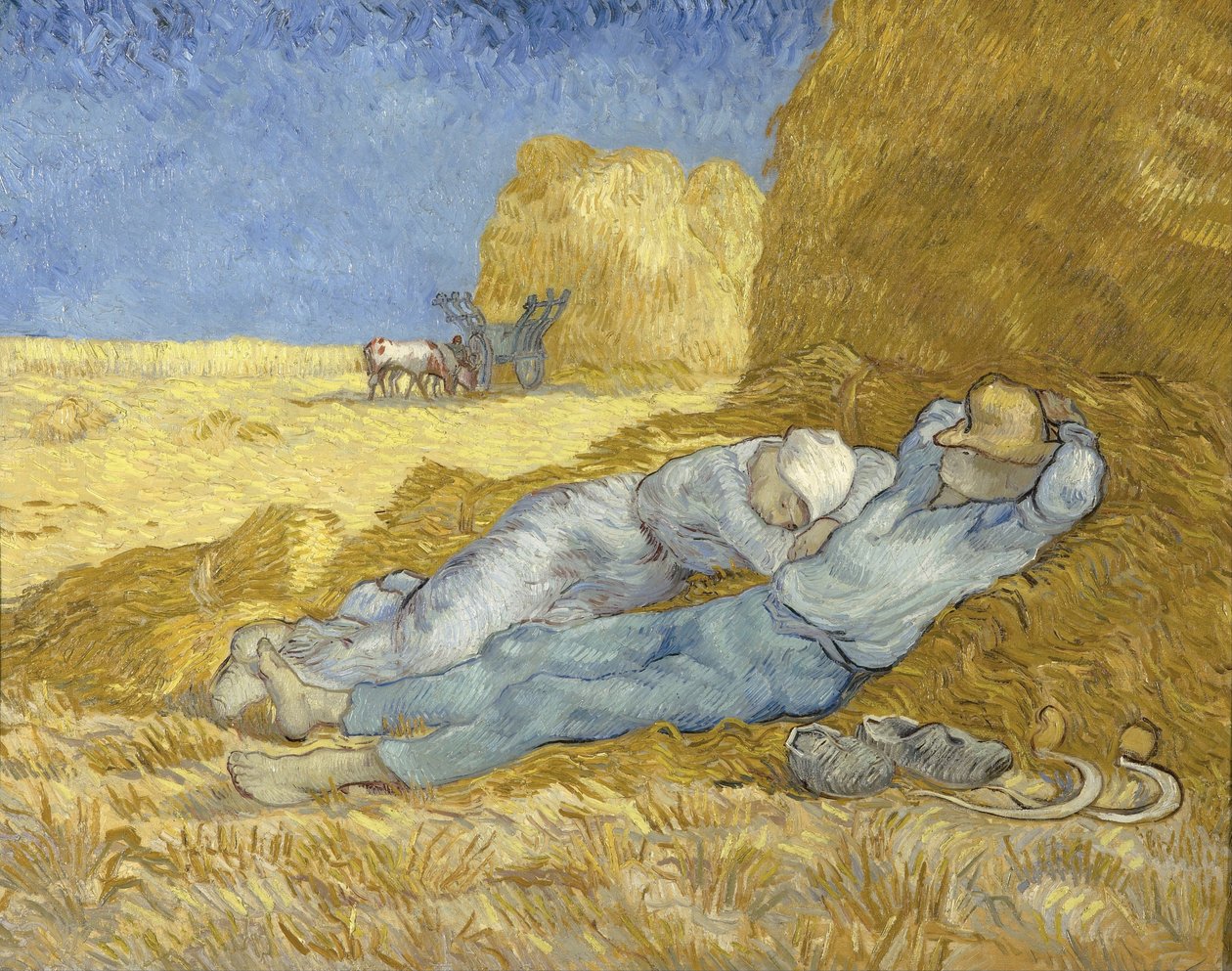 La siesta después de Millet, 1890 de Vincent van Gogh